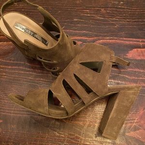 Suede Platform Sandals 7.5